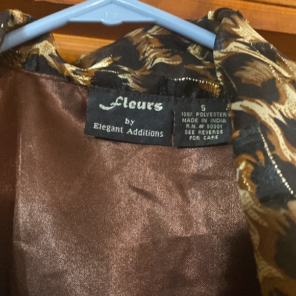 Fleurs Leopard Print Jacket with shoulder pads - Picture 3 of 3